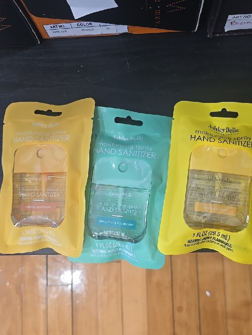 3 AshleyBelle Moisturizing Spray Hand Sanitizer - Yellow & Teal